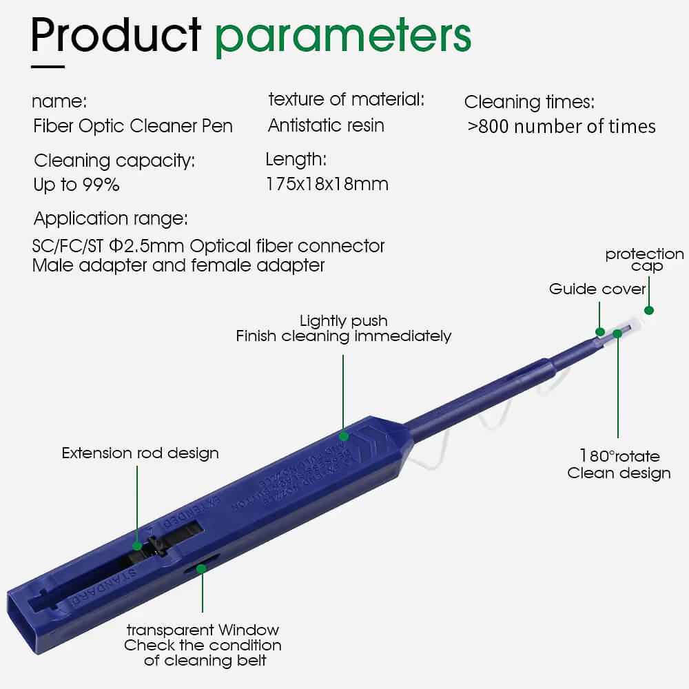 Fiber Optic Cleaning Pen for 1.25mm LC MU