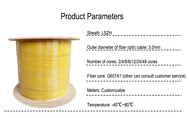 G657A1 FTTH Indoor Cable Fiber 3.0mm Simplex