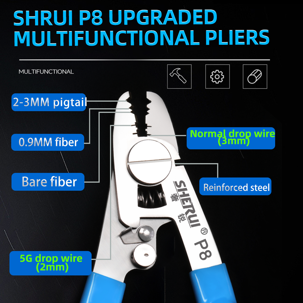 P8 Fiber stripper 6-in-1 function